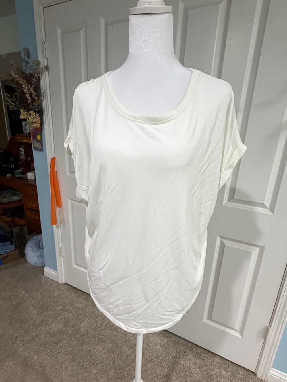 Lucky Brand Cream Scoop Neck Tank Top